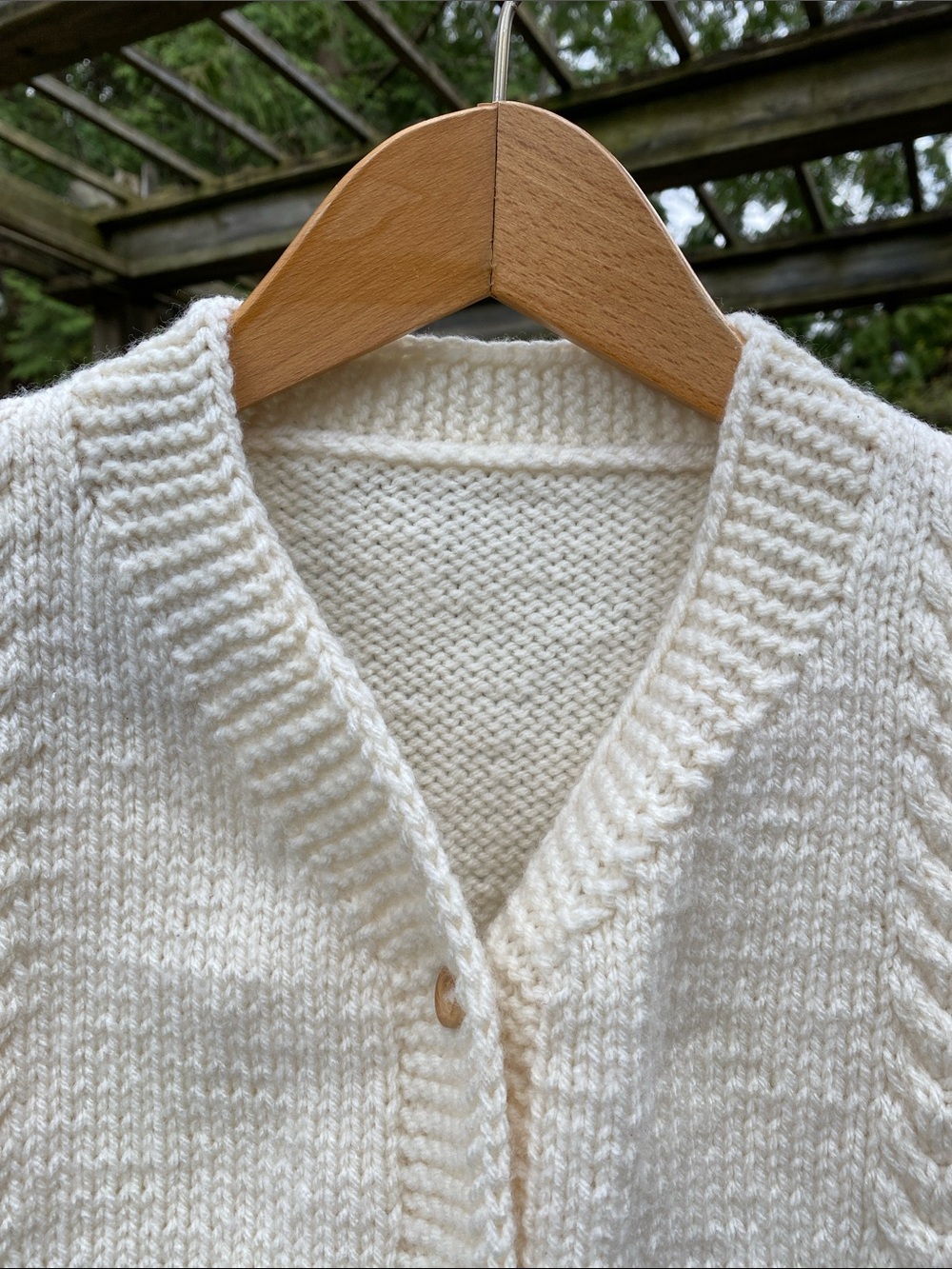 Cream Cable Knit Button Front Vest - Picture 6 of 9